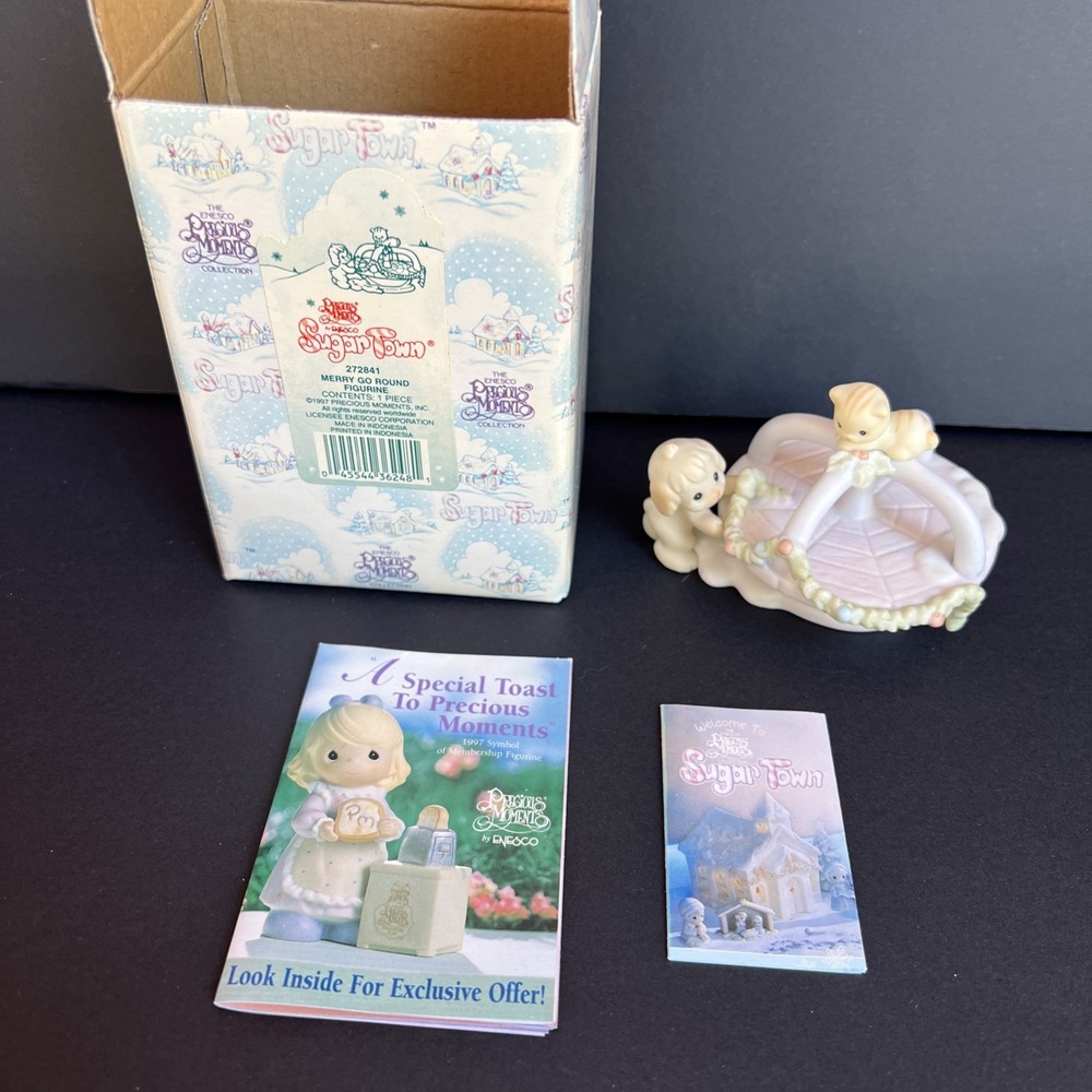 1997 Precious Moments Sugar Town Merry Go Round 272841 NOS Original Box NEW